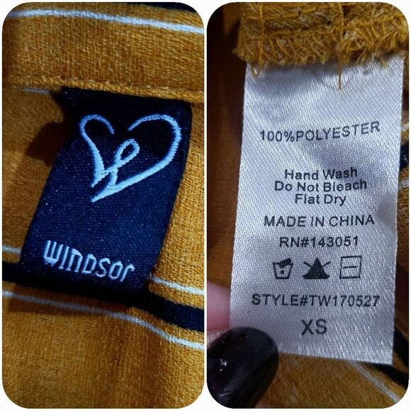 Windsor Collared Striped Croptop(K017)-Size Xs for Women - Picture 7 of 8